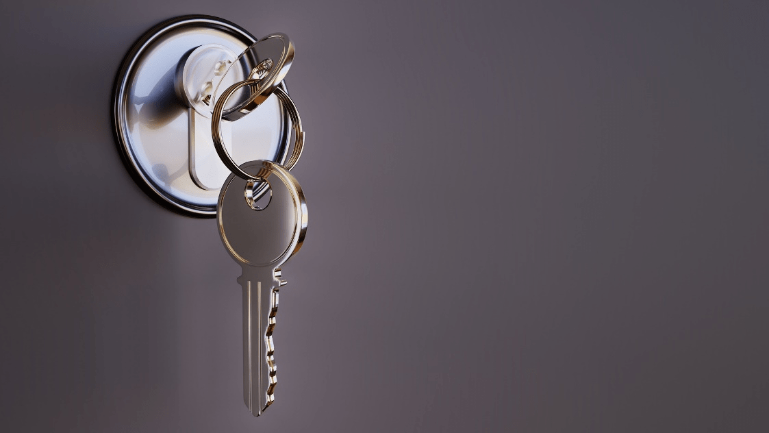 A hanging key