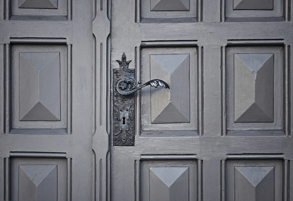 gray door